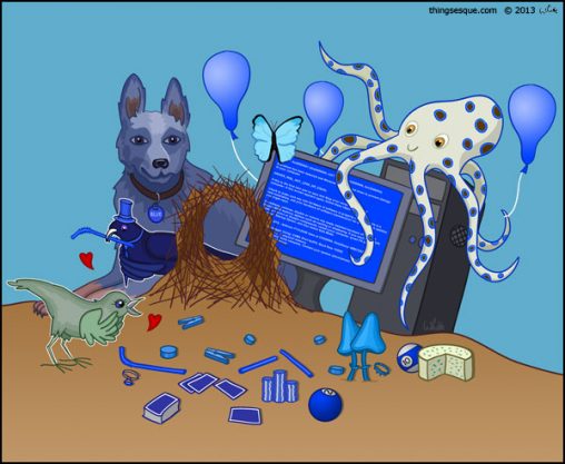 Bowerbirds In Blue
