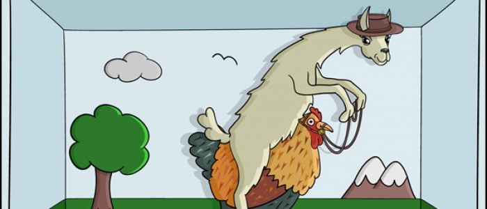 Brahma-Llama Diorama