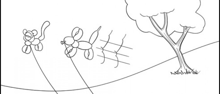 Balloon Dog Attacks Balloon Cat