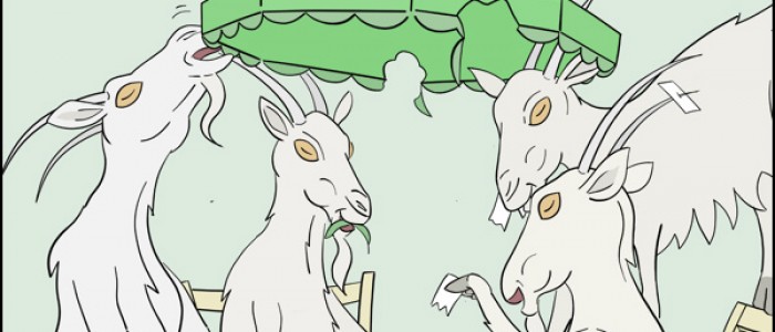 Goats Playing Poker