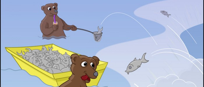 Fishing Bears - Jumping Salmon