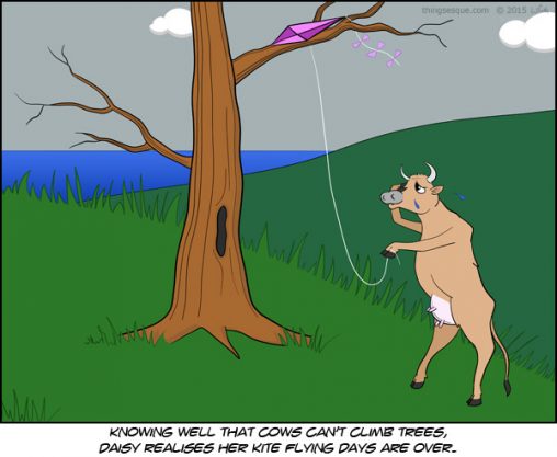 Kite-flying Cow