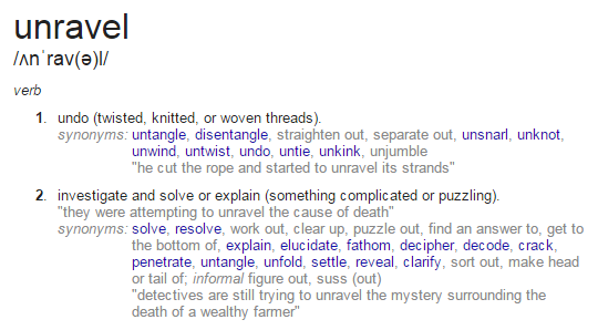 unravel